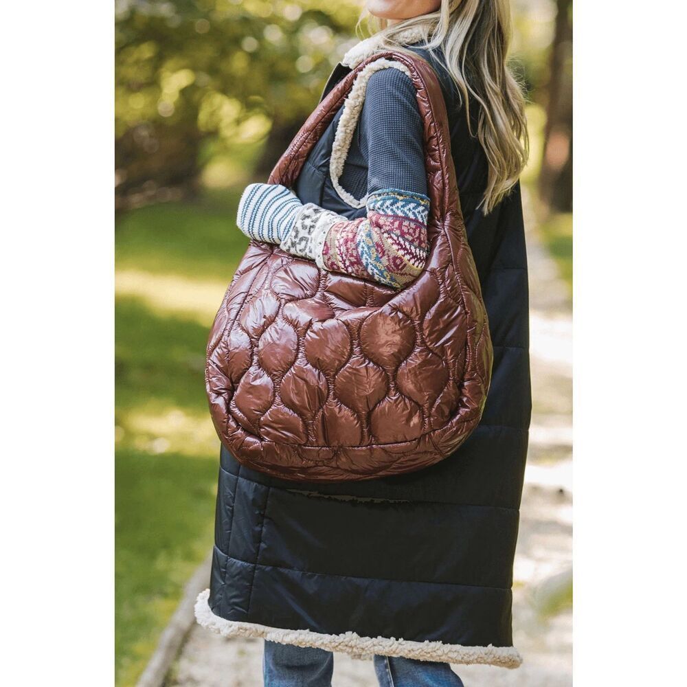 Free People Movement Surplus Shine Carryall Bag Purse Nutshell Brown NWT New - Picture 6 of 9